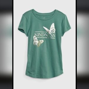 NWT! GAP, Organic Cotton Graphic Printed T-Shirt,Green/Butterfly,XXL (14/16)